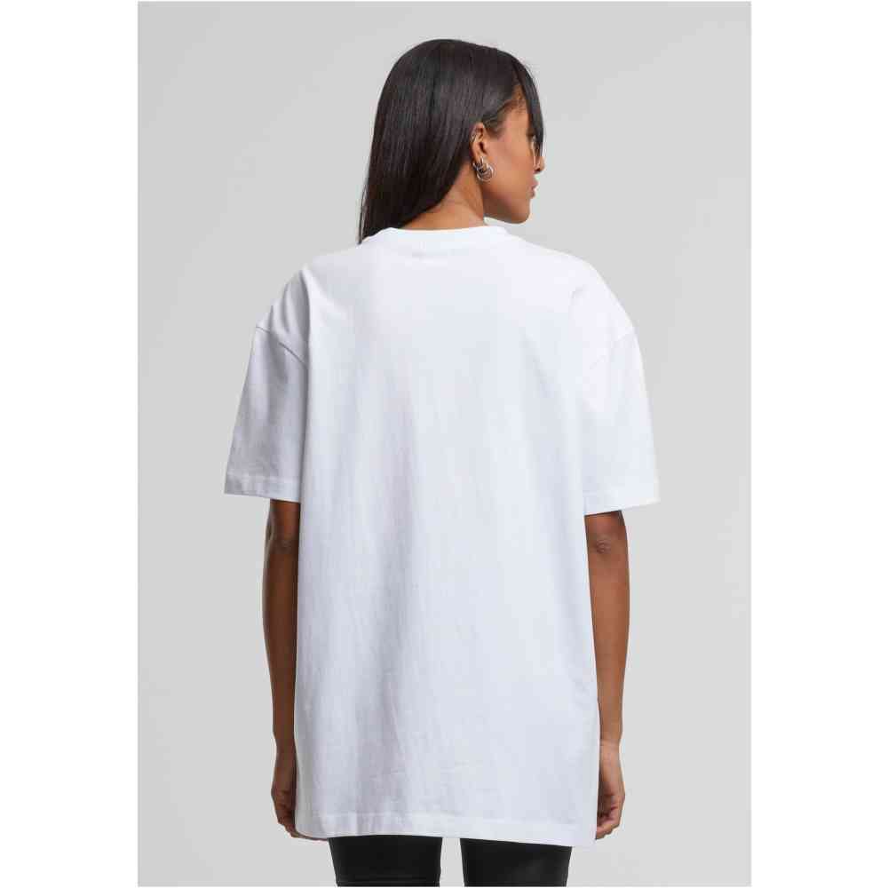 Urban Classics - Cotton Logo Dames Tshirt - Wit